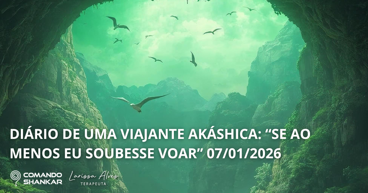 DIÁRIO DE UMA VIAJANTE AKÁSHICA: “SE AO MENOS EU SOUBESSE VOAR” 07/01/2026