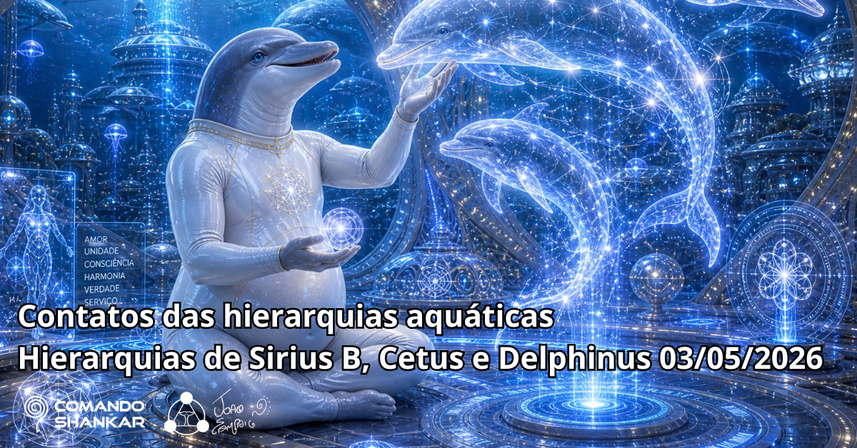 Contatos das hierarquias aquáticas – Hierarquias de Sirius B, Cetus e Delphinus 03/05/2026